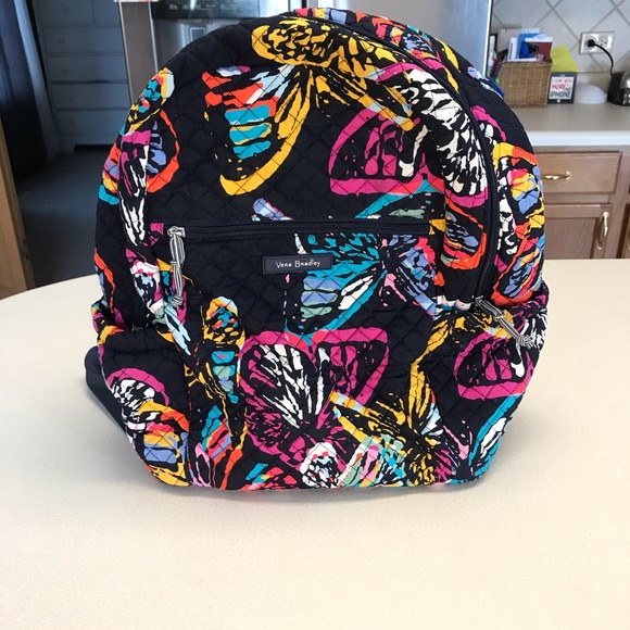 Vera Bradley Butterfly Flutter Backpack-EUC